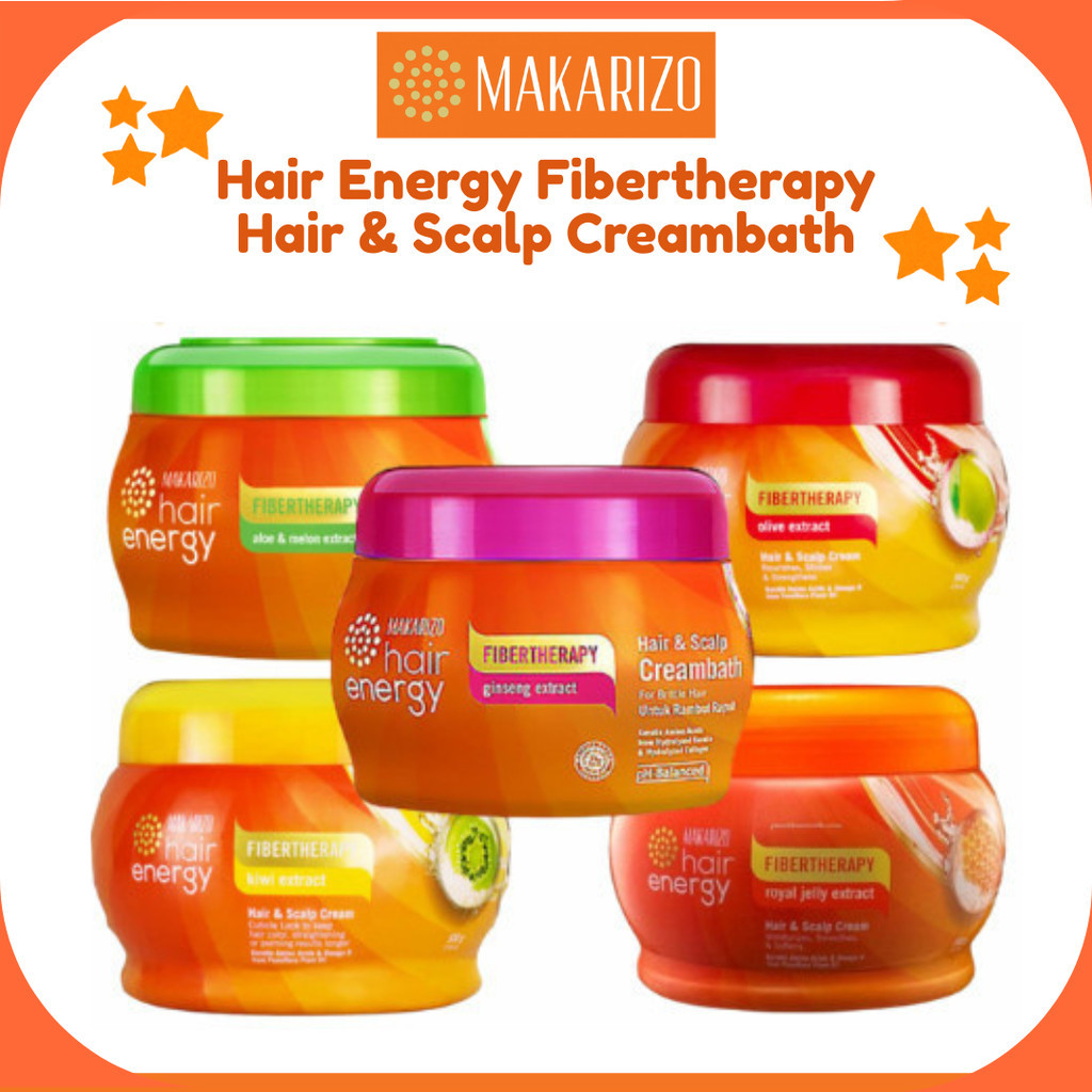 makarizo hair energy fibertherapy hair and scalp creambath 500gr/masker rambut makarizo hair energy fibertherapy hair and scalp creambath 500gr/masker rambut