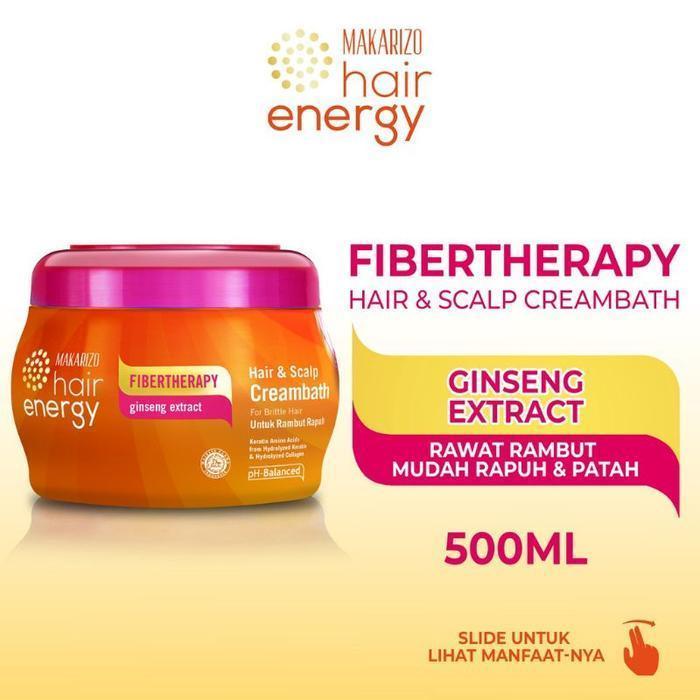 makarizo hair energy fibertherapy hair and scalp creambath 500gr/masker rambut makarizo hair energy fibertherapy hair and scalp creambath 500gr/masker rambut