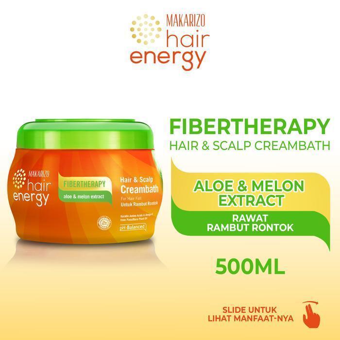 makarizo hair energy fibertherapy hair and scalp creambath 500gr/masker rambut makarizo hair energy fibertherapy hair and scalp creambath 500gr/masker rambut