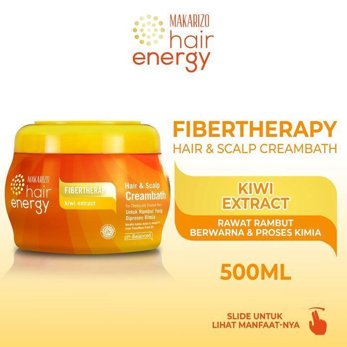 makarizo hair energy fibertherapy hair and scalp creambath 500gr/masker rambut makarizo hair energy fibertherapy hair and scalp creambath 500gr/masker rambut