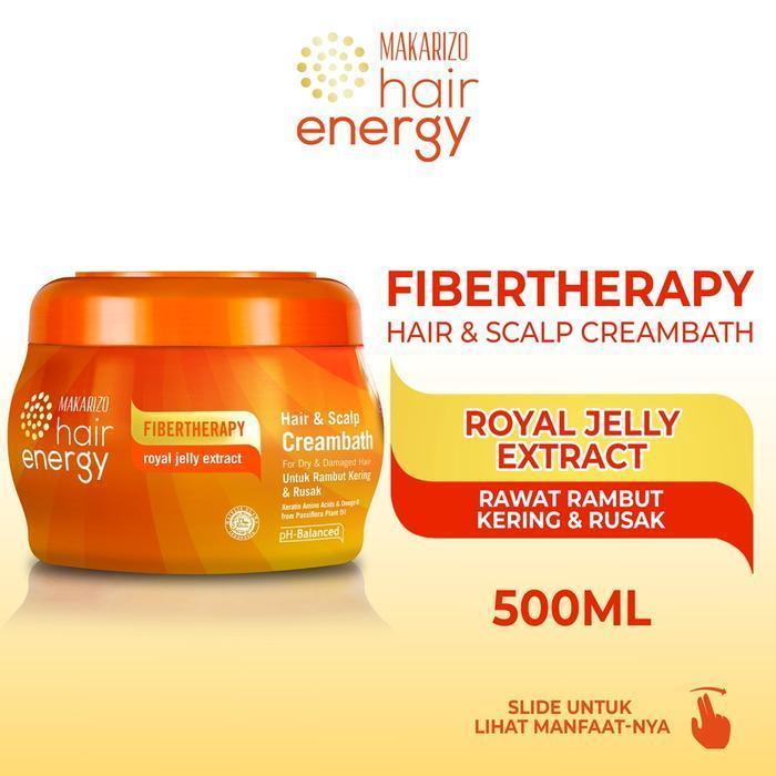makarizo hair energy fibertherapy hair and scalp creambath 500gr/masker rambut makarizo hair energy fibertherapy hair and scalp creambath 500gr/masker rambut