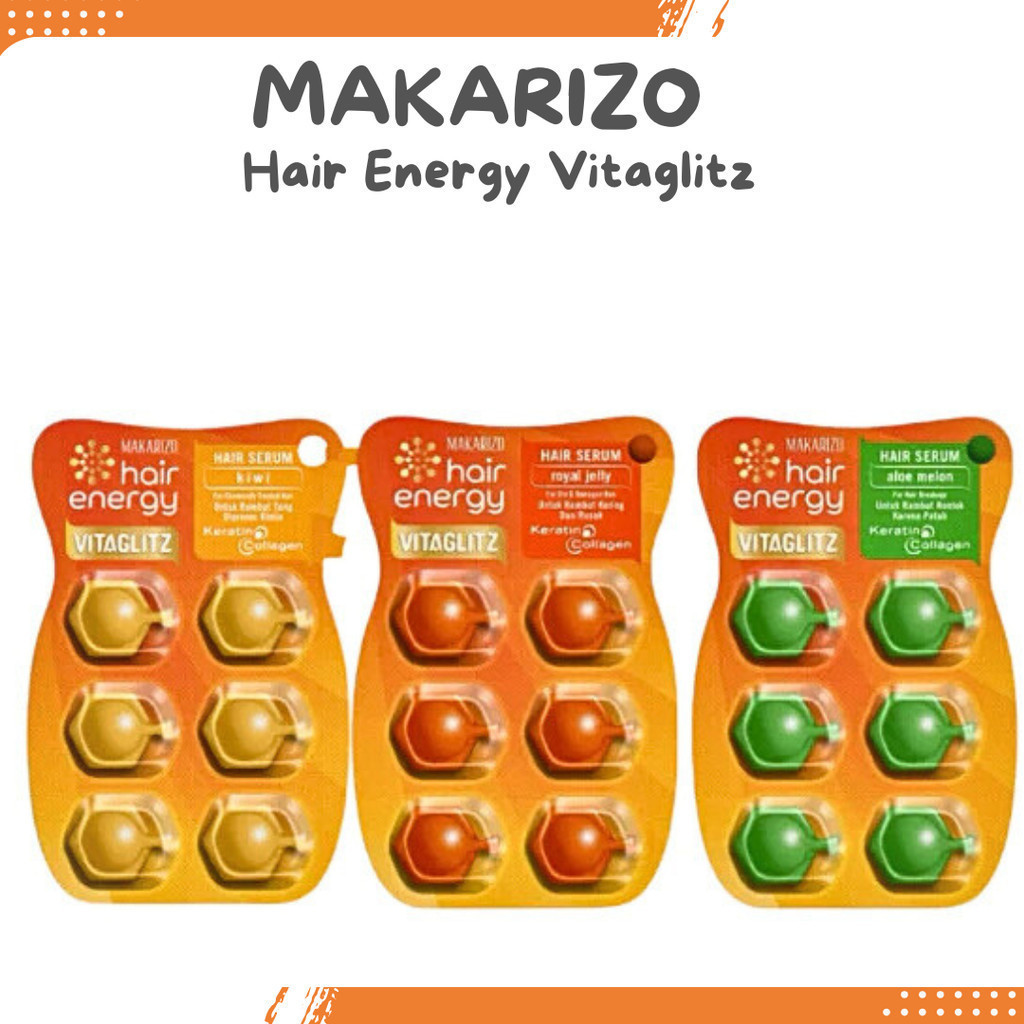 makarizo hair energy vitaglitz hair serum 6x1ml/vitamin rambut makarizo hair energy vitaglitz hair serum 6x1ml/vitamin rambut