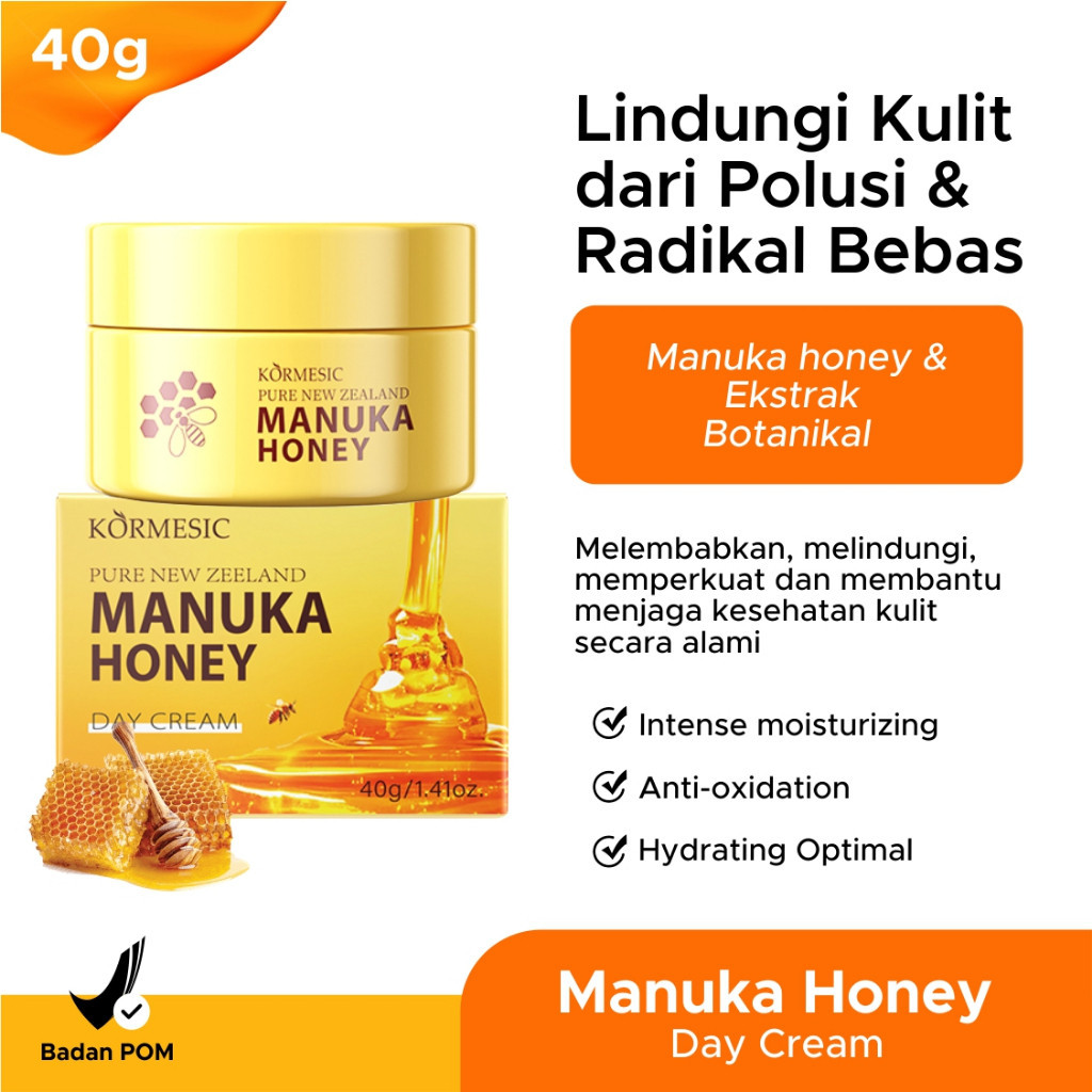 kormesic new zealand manuka honey day cream 40g/pelembab wajah kormesic new zealand manuka honey day cream 40g/pelembab wajah