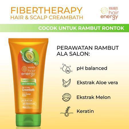 makarizo hair energy fibertherapy hair and scalp creambath 200ml/masker rambut makarizo hair energy fibertherapy hair and scalp creambath 200ml/masker rambut