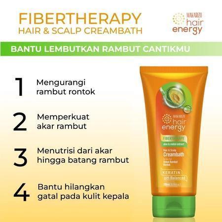makarizo hair energy fibertherapy hair and scalp creambath 200ml/masker rambut makarizo hair energy fibertherapy hair and scalp creambath 200ml/masker rambut