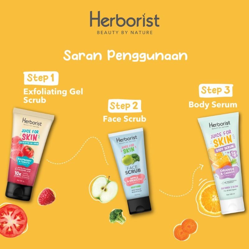 herborist juice for skin face scrub 60ml herborist juice for skin face scrub 60ml