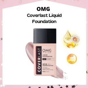 omg oh my glam coverlast liquid foundation spf 20 pa++ | alas bedak
