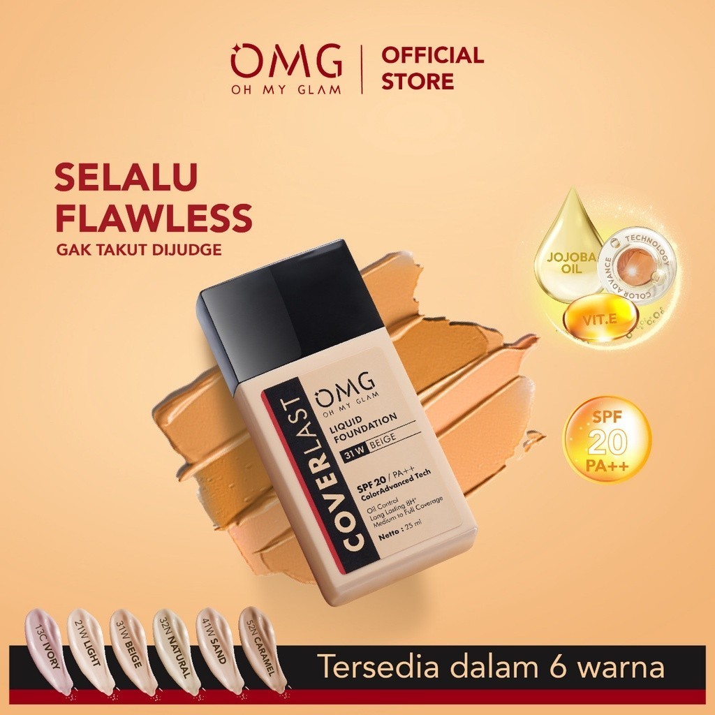 omg oh my glam coverlast liquid foundation spf 20 pa++ | alas bedak omg oh my glam coverlast liquid foundation spf 20 pa++ | alas bedak