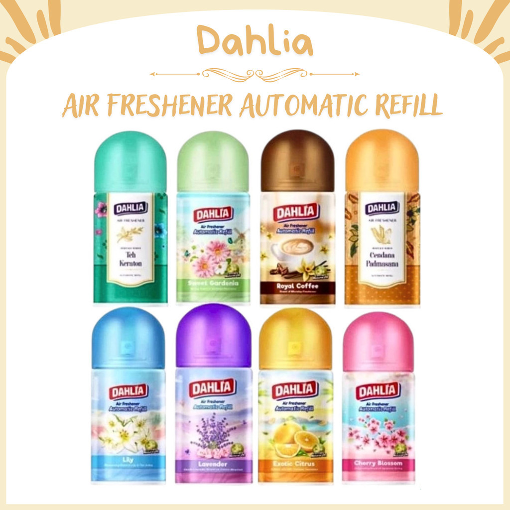 dahlia air freshener automatic refill 225ml/pengharum ruangan dahlia air freshener automatic refill 225ml/pengharum ruangan