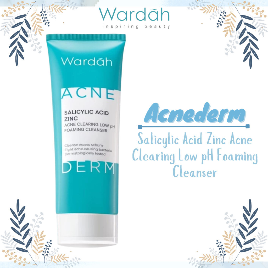 wardah acnederm salicylic acid zinc acne clearing low ph foaming cleanser 50ml and 100ml wardah acnederm salicylic acid zinc acne clearing low ph foaming cleanser 50ml and 100ml
