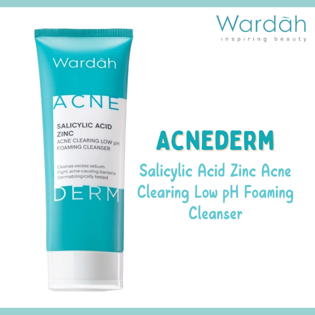wardah acnederm salicylic acid zinc acne clearing low ph foaming cleanser 50ml and 100ml wardah acnederm salicylic acid zinc acne clearing low ph foaming cleanser 50ml and 100ml