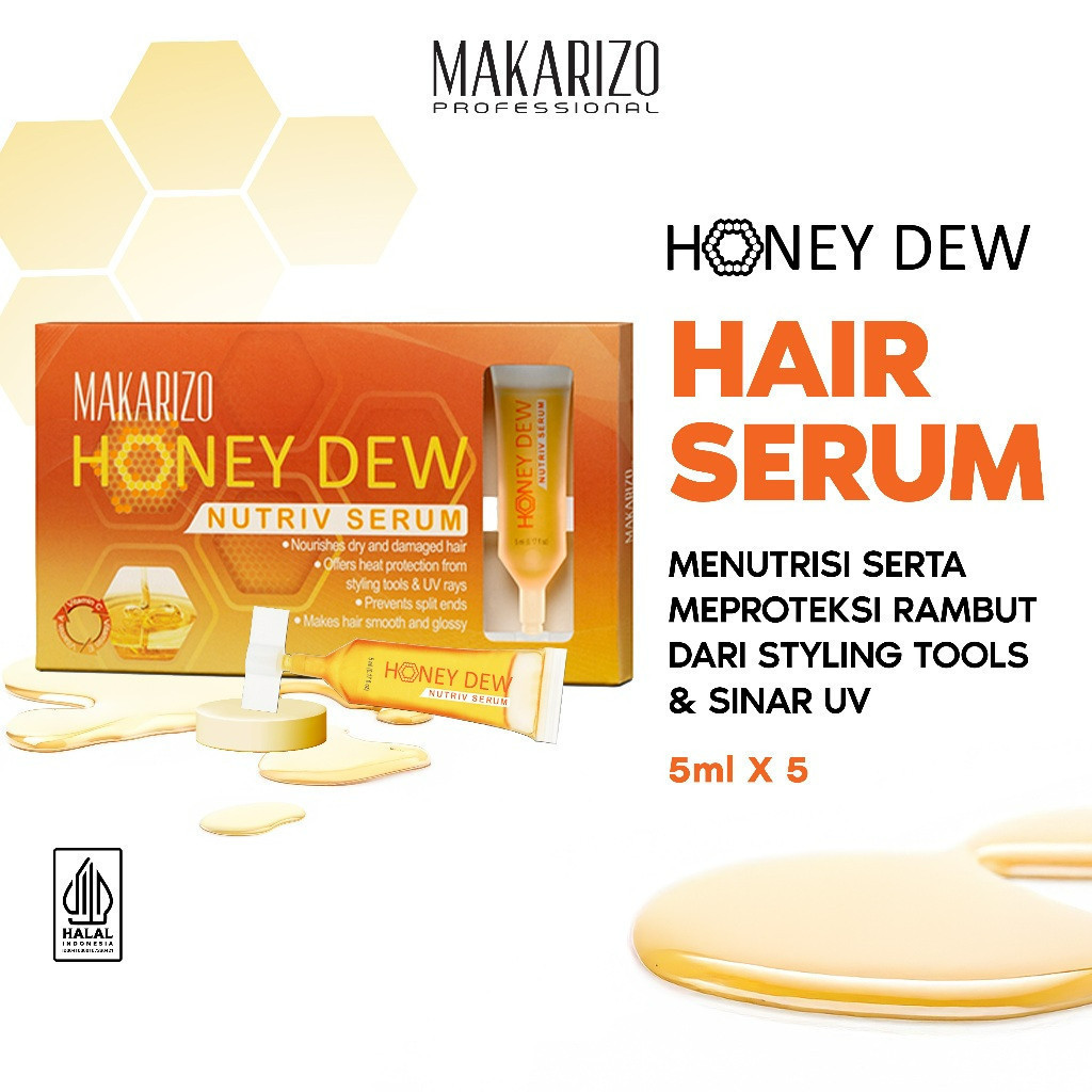makarizo professional honey dew nutriv serum 5x5ml/serum rambut makarizo professional honey dew nutriv serum 5x5ml/serum rambut