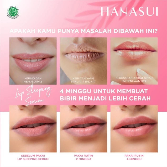 hanasui lip sleeping serum 12g/serum bibir hanasui lip sleeping serum 12g/serum bibir