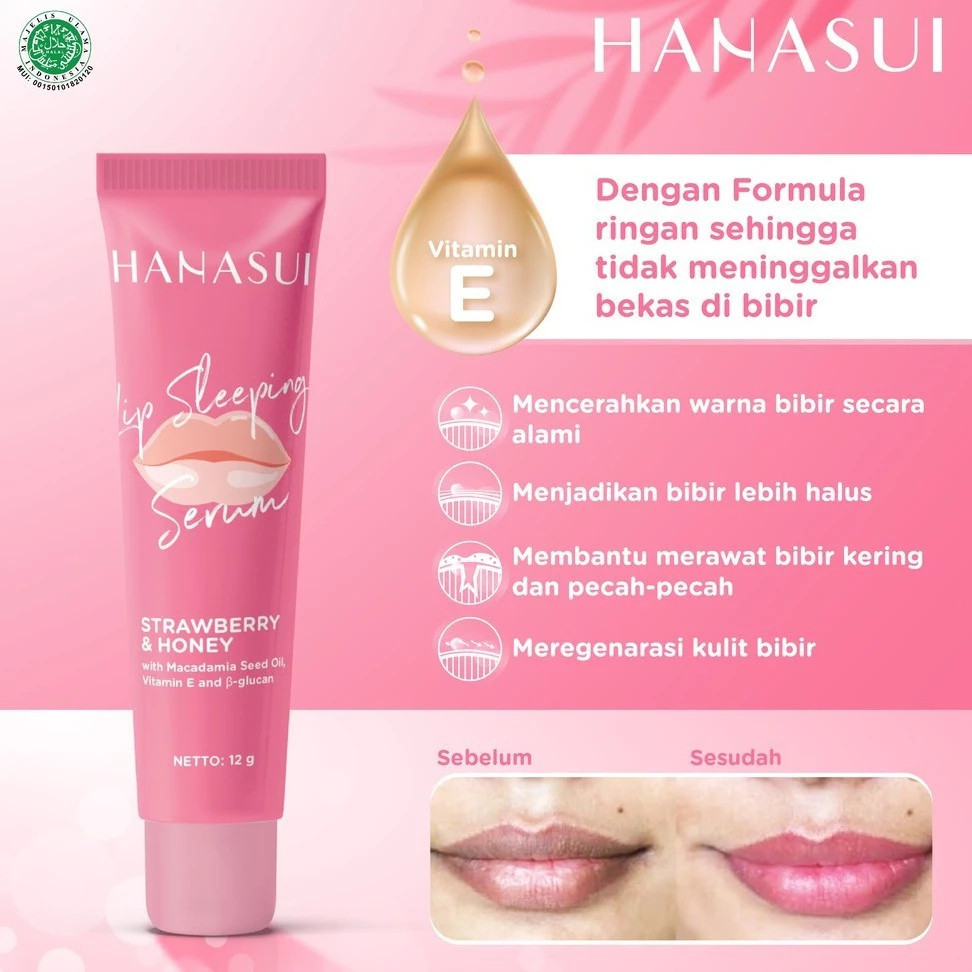 hanasui lip sleeping serum 12g/serum bibir hanasui lip sleeping serum 12g/serum bibir