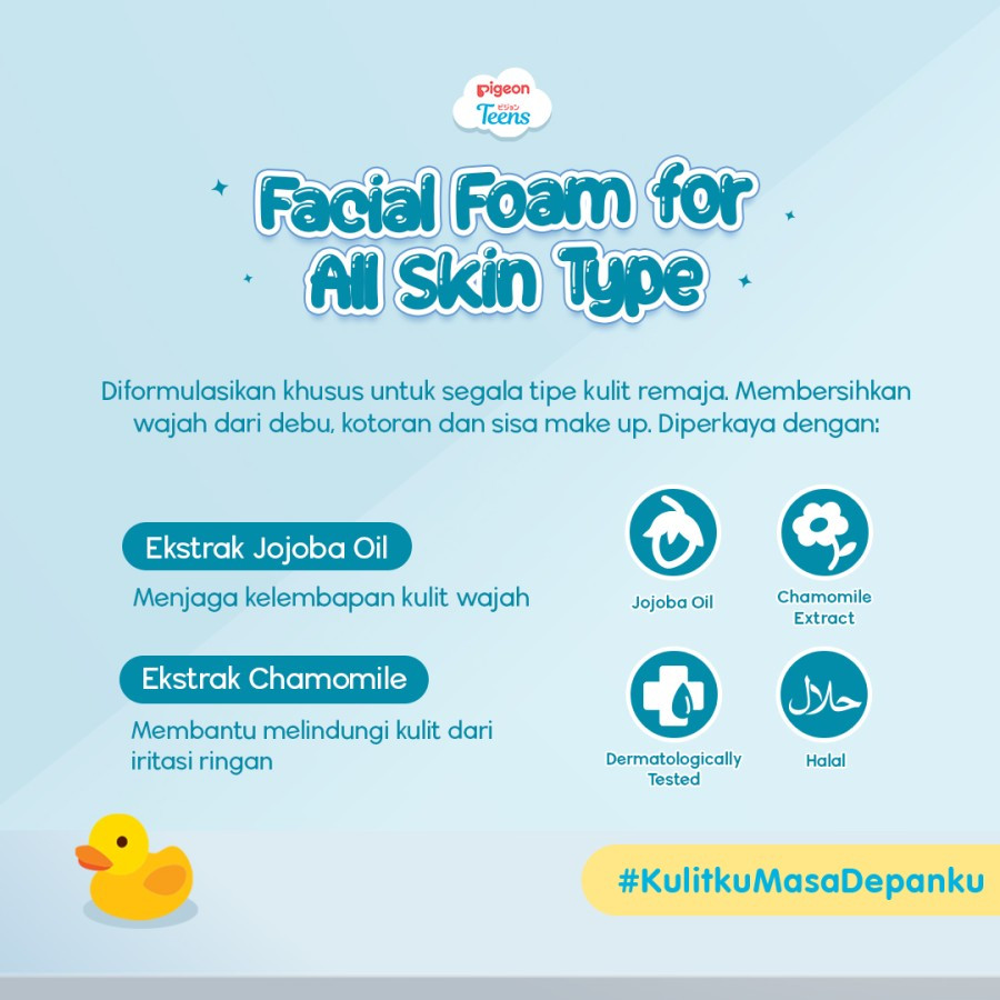 pigeon teens facial foam for all skin type 40ml & 100ml / pembersih wajah pigeon teens facial foam for all skin type 40ml & 100ml / pembersih wajah