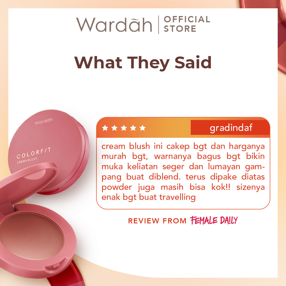 wardah colorfit cream blush | blush on wardah colorfit cream blush | blush on