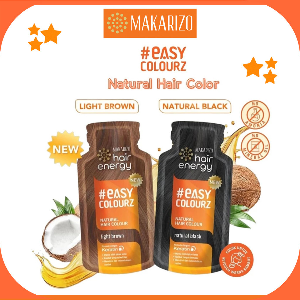 makarizo hair energy easy colourz natural hair color sachet 26ml/pewarna rambut makarizo hair energy easy colourz natural hair color sachet 26ml/pewarna rambut
