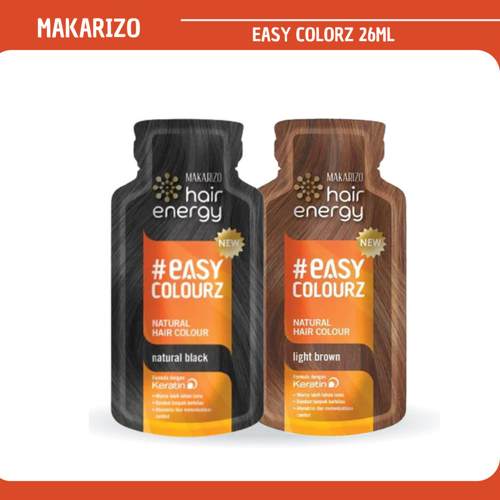 makarizo hair energy easy colourz natural hair color sachet 26ml/pewarna rambut makarizo hair energy easy colourz natural hair color sachet 26ml/pewarna rambut