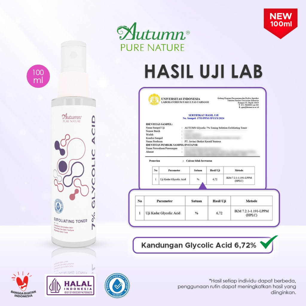 autumn 7% glycolic acid exfoliating toner 100ml autumn 7% glycolic acid exfoliating toner 100ml