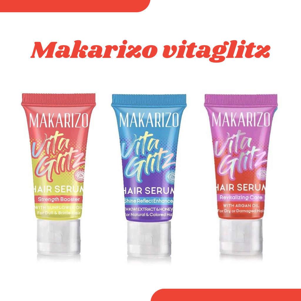 makarizo vitaglitz hair serum 8ml/serum rambut makarizo vitaglitz hair serum 8ml/serum rambut