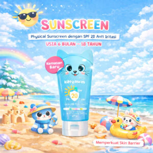 kitty mom physical sunscreen spf 20 pa+/tabir surya bayi