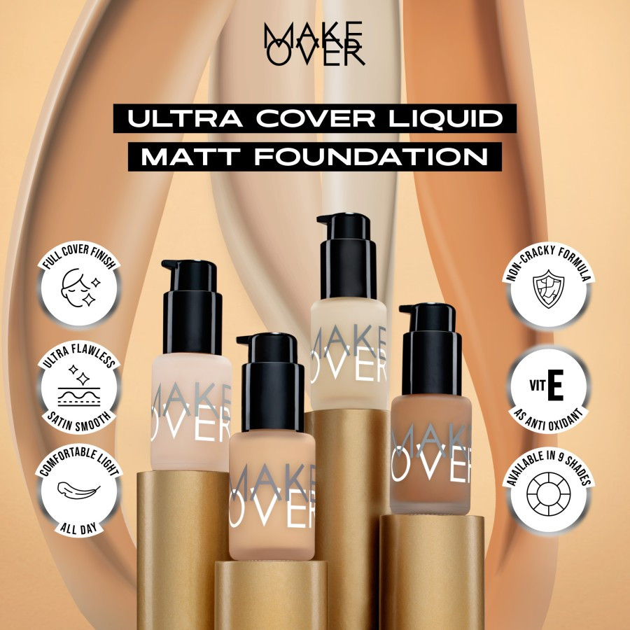 make over ultra cover liquid matte foundation 33ml make over ultra cover liquid matte foundation 33ml
