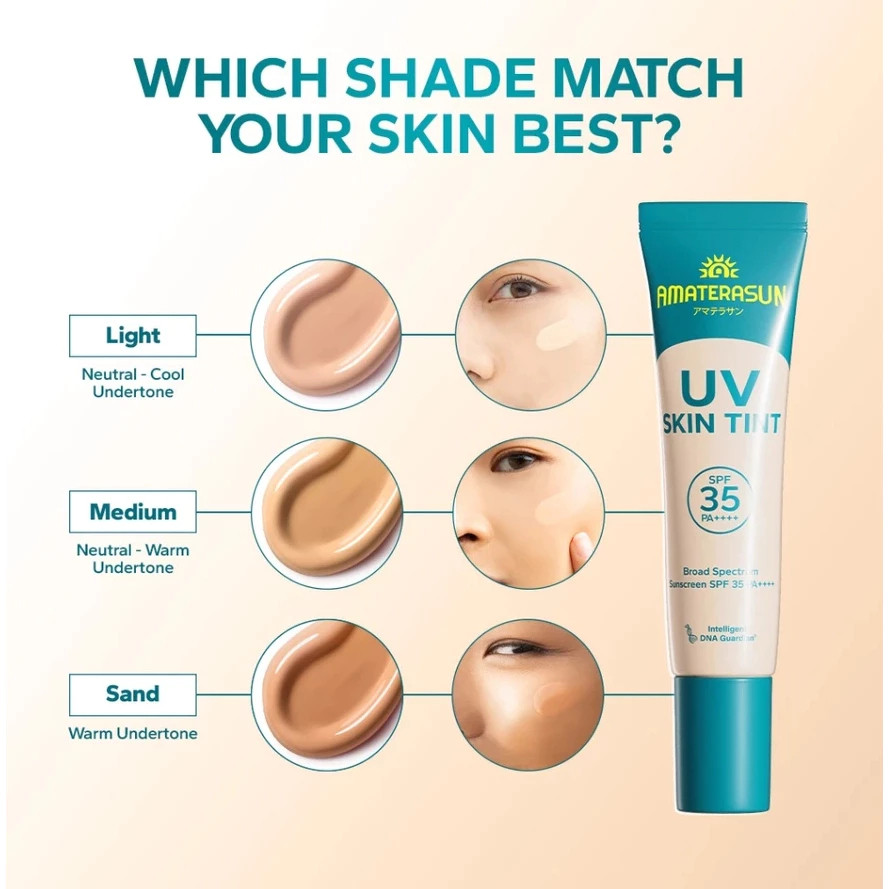amaterasun uv skin tint spf 35 pa++++ 25g/alas bedak amaterasun uv skin tint spf 35 pa++++ 25g/alas bedak