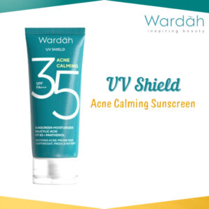 wardah uv shield acne calming sunscreen moisturizer spf 35 pa+++ 35ml