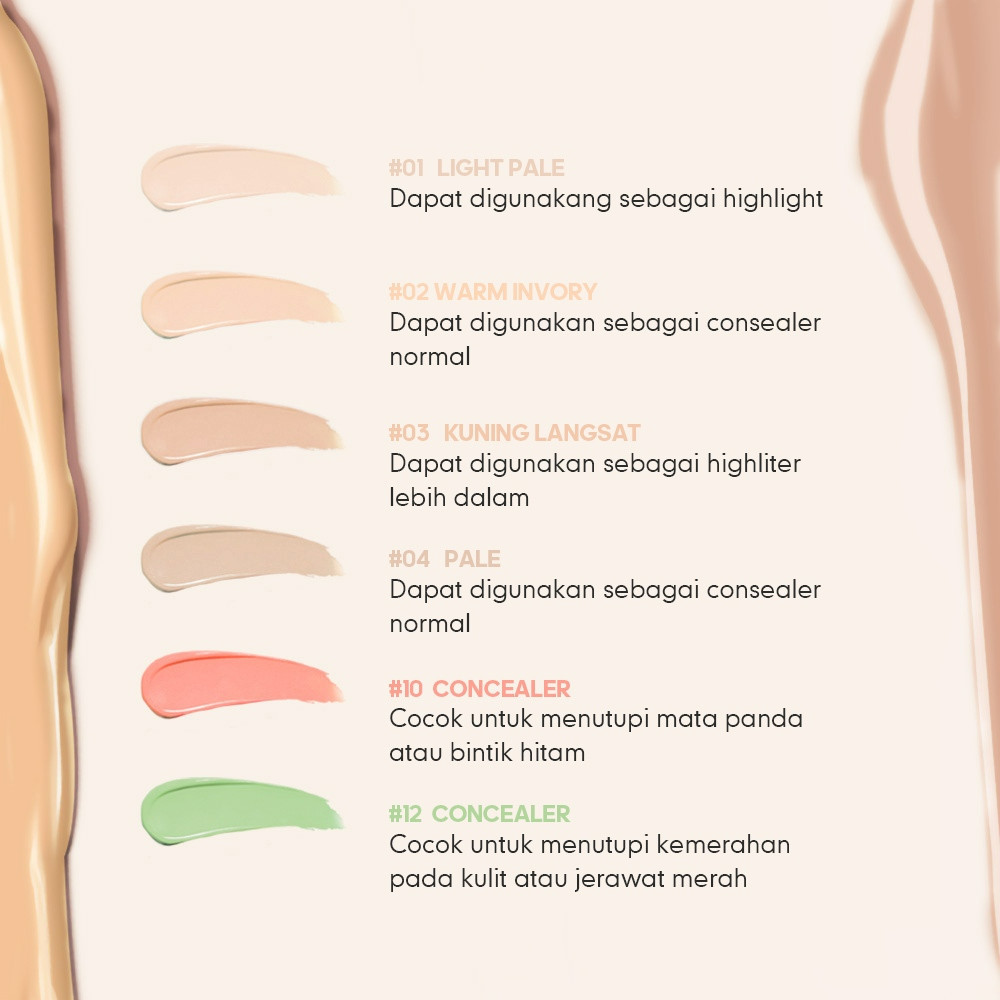 saniye high coverage liquid concealer with brush 10g saniye high coverage liquid concealer with brush 10g