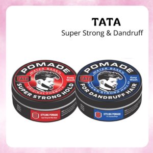 tata pomade super strong hold & pomade for dandruff hair 75g