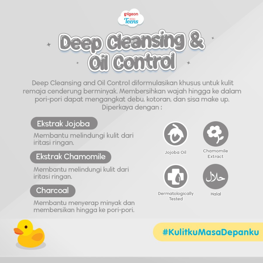 pigeon teens facial foam deep cleansing & oil control 40g & 100g / pembersih wajah pigeon teens facial foam deep cleansing & oil control 40g & 100g / pembersih wajah