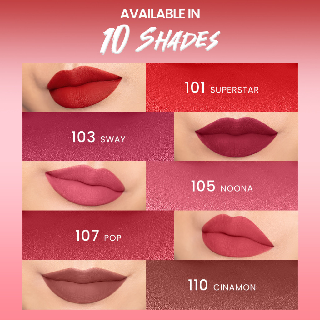 hanasui mattedorable lipstick 2g/lipstik/lip matte hanasui mattedorable lipstick 2g/lipstik/lip matte