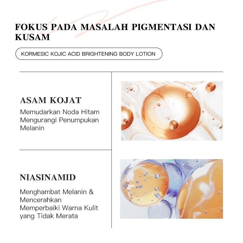 kormesic kojic acid brightening body lotion 250ml/losion tubuh kormesic kojic acid brightening body lotion 250ml/losion tubuh