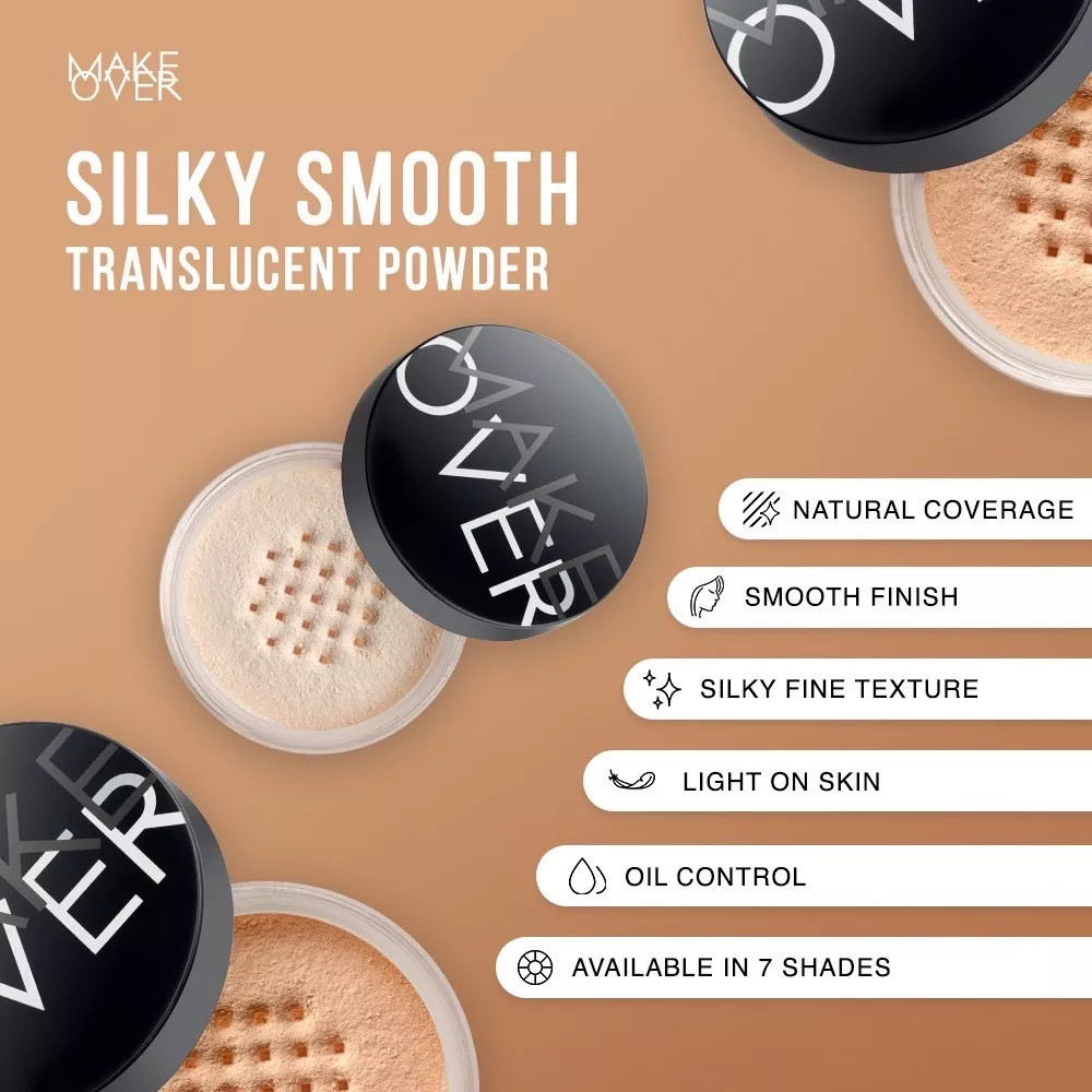 make over silky smooth translucent powder 35g | bedak tabur make over silky smooth translucent powder 35g | bedak tabur