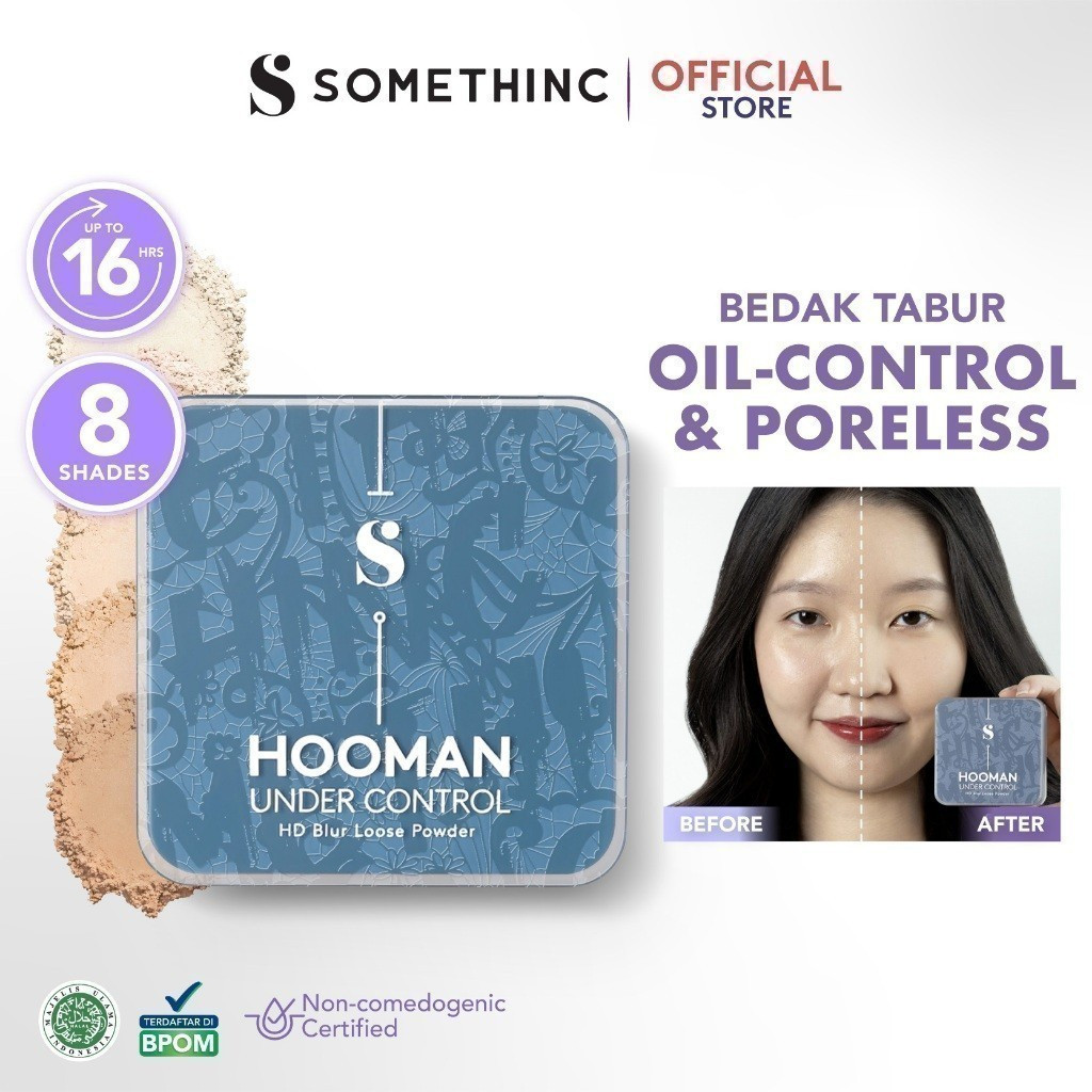 somethinc hooman under control hd blur loose powder/bedak tabur somethinc hooman under control hd blur loose powder/bedak tabur