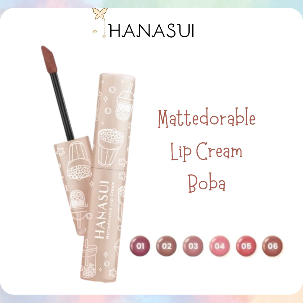 hanasui mattedorable lip cream boba edition 4g/lipstick/lip matte hanasui mattedorable lip cream boba edition 4g/lipstick/lip matte