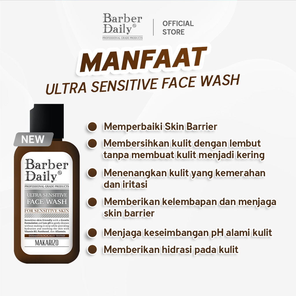 barber daily ultra sensitive face wash 100ml barber daily ultra sensitive face wash 100ml