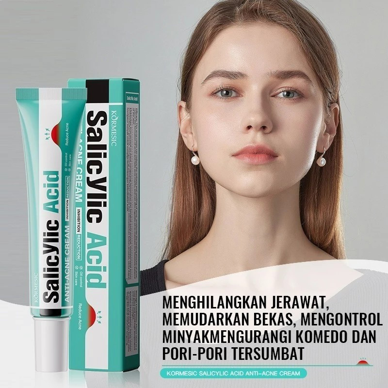 kormesic salicylic acid anti acne cream 30ml/krim jerawat kormesic salicylic acid anti acne cream 30ml/krim jerawat