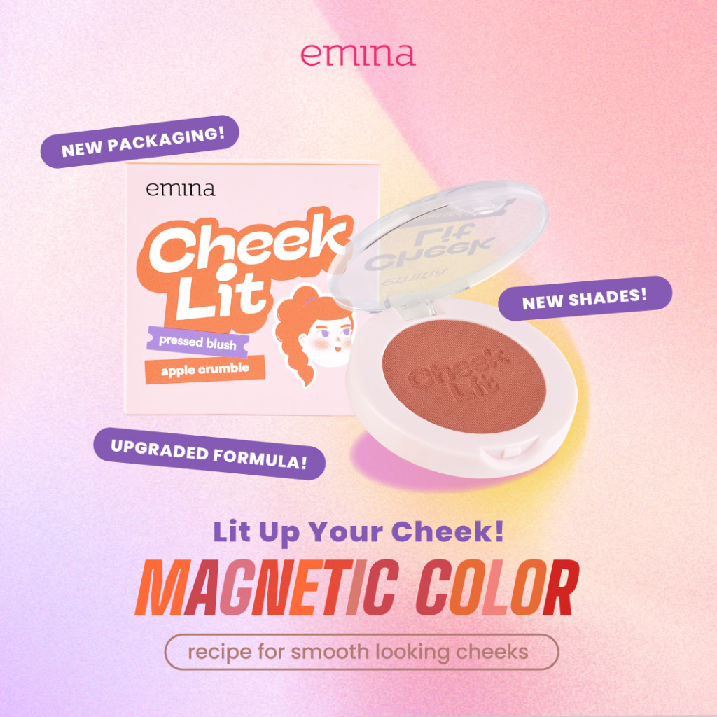 emina cheek lit pressed powder blush 3.5gr | blush on emina cheek lit pressed powder blush 3.5gr | blush on