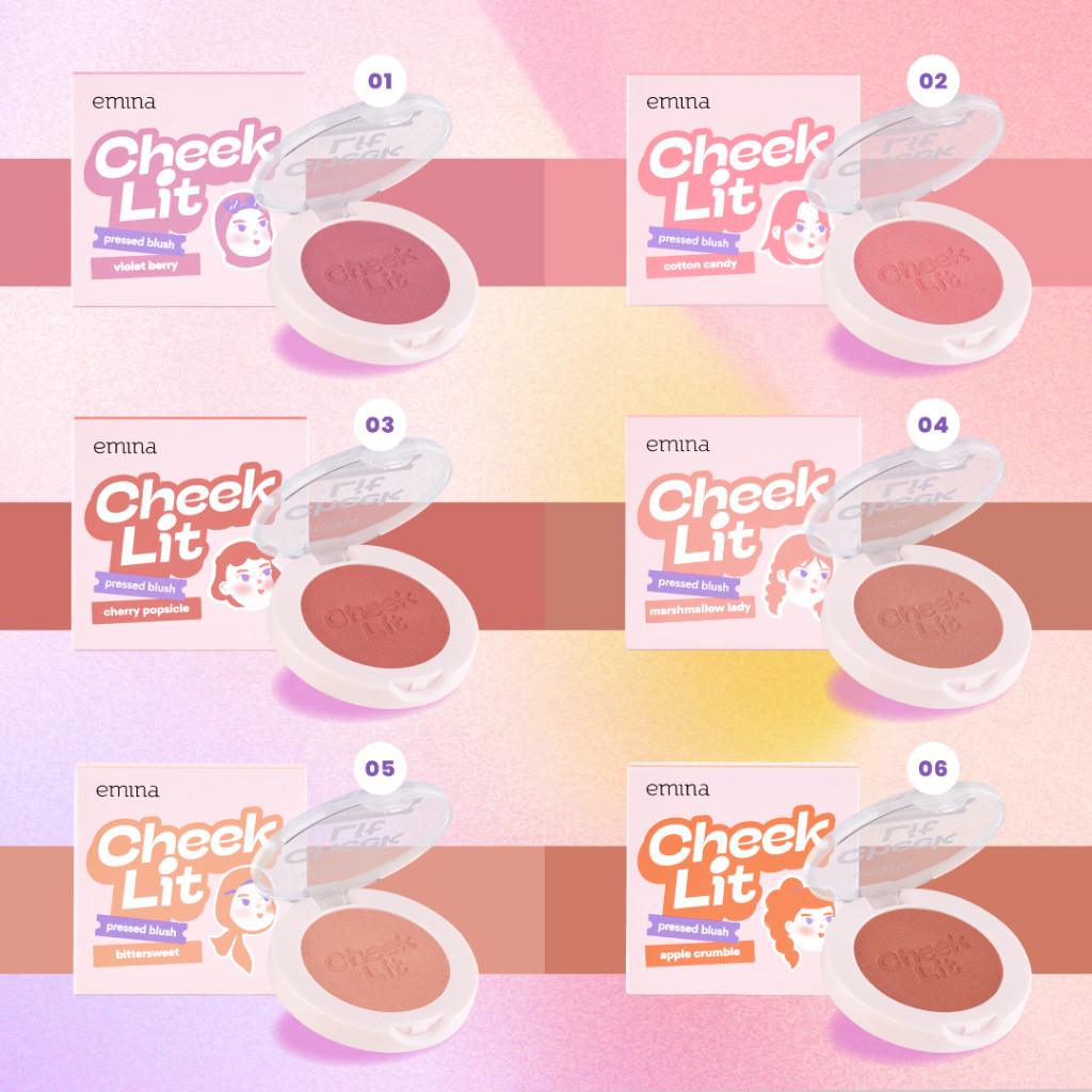 emina cheek lit pressed powder blush 3.5gr | blush on emina cheek lit pressed powder blush 3.5gr | blush on
