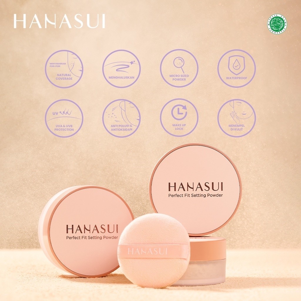 hanasui perfect fit setting powder 12g/bedak tabur hanasui perfect fit setting powder 12g/bedak tabur