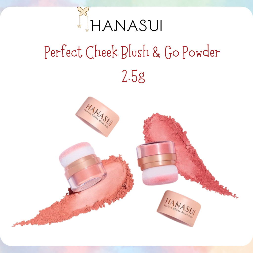 hanasui perfect cheek blush & go powder 2.5g/perona pipi hanasui perfect cheek blush & go powder 2.5g/perona pipi