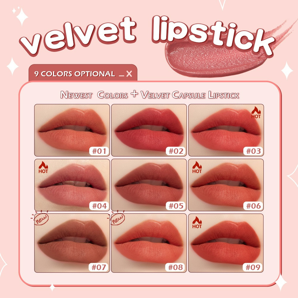 saniye velvet lipstik matte capsule 2.5g saniye velvet lipstik matte capsule 2.5g