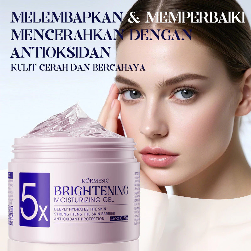 kormesic 5x brightening moisturizing gel 160g/peembab wajah kormesic 5x brightening moisturizing gel 160g/peembab wajah
