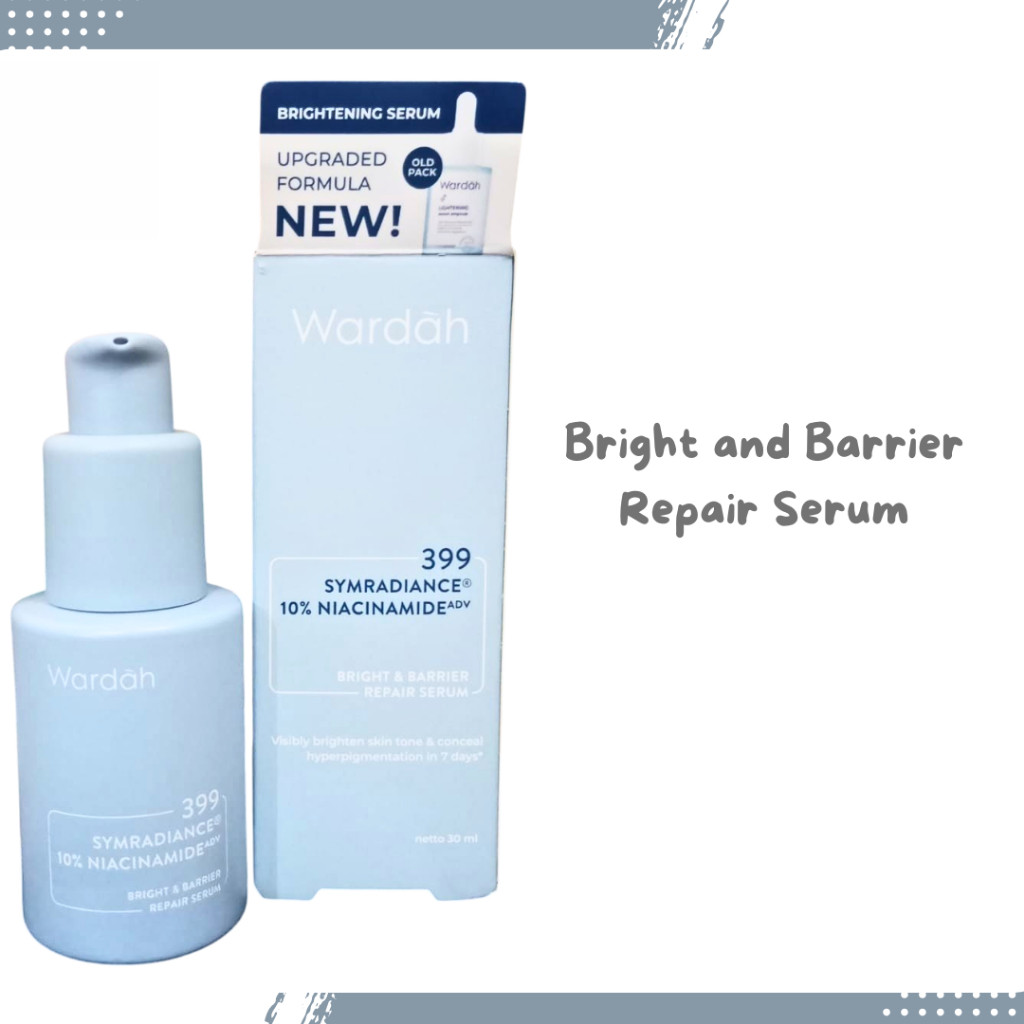 wardah bright and barrier repair serum 30ml/serum wajah wardah bright and barrier repair serum 30ml/serum wajah