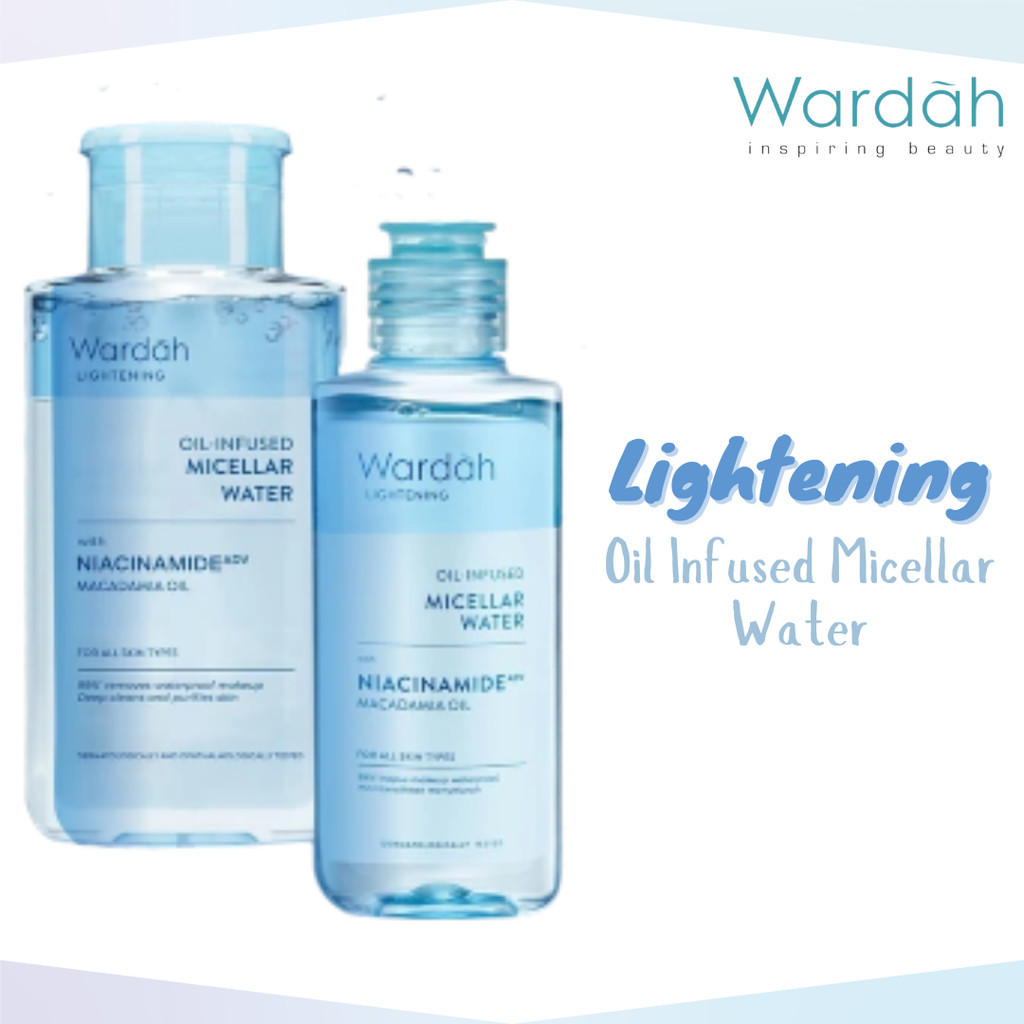 wardah lightening oil infused micellar water 100ml wardah lightening oil infused micellar water 100ml