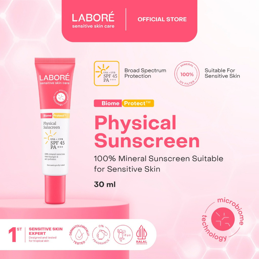 labore sensitive skincare biome protect physical sunscreen 30ml/mineral sunscreen labore sensitive skincare biome protect physical sunscreen 30ml/mineral sunscreen