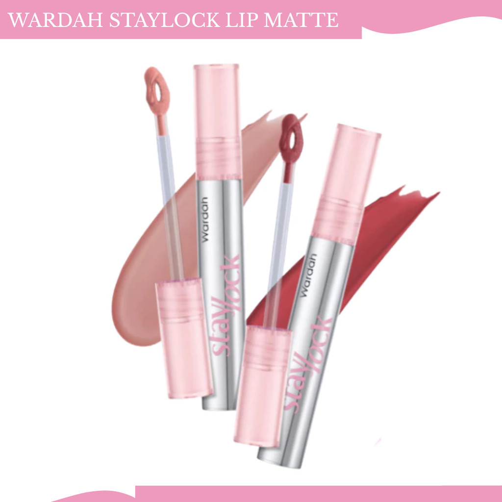 wardah staylock lip matte 20h long lasting 2.7g/lip cream wardah staylock lip matte 20h long lasting 2.7g/lip cream