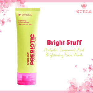 emina bright stuff prebiotic tranexamic acid brightening face wash 50ml and 100ml/pembersih wajah