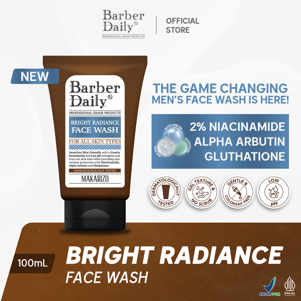 barber daily bright radiance face wash 100ml barber daily bright radiance face wash 100ml